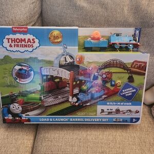 Thomas & Friends Load & Launch Barrel Delivery Set w/Classic Engine & Cargo Car